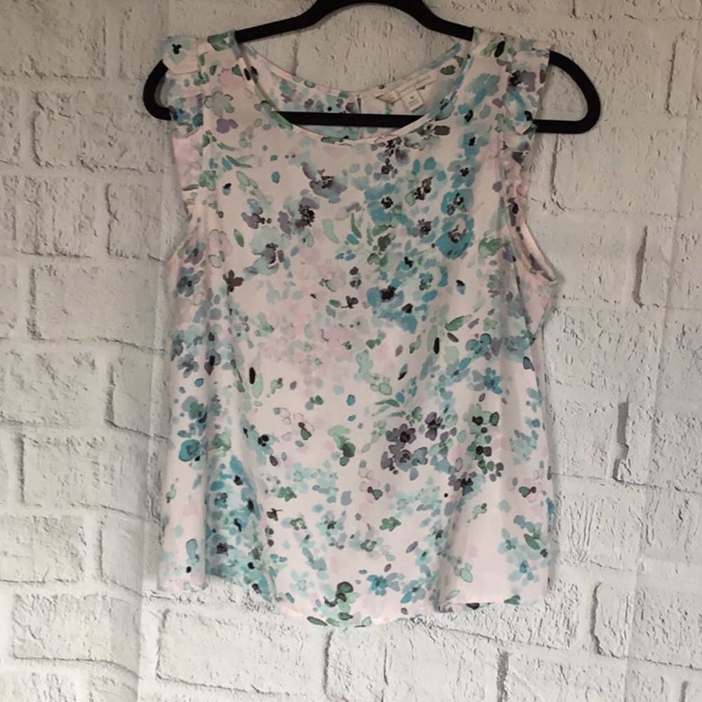 LC LAUREN CONRAD SLEEVELESS BLOUSE SIZE MEDIUM